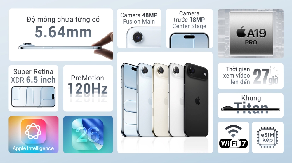 Thông tin tất tần tật về Iphone Air