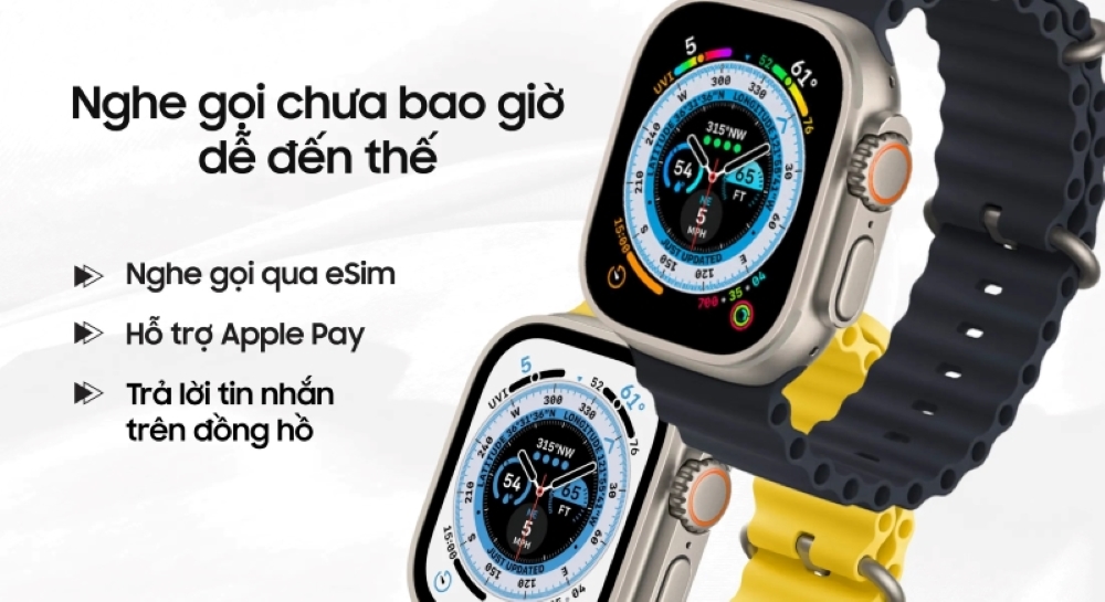 Apple watch Ultra 1 – Thiết kế Titanium 49mm siêu bền, màn hình sáng 2000 nits Apple watch Ultra 1 – Thiết kế Titanium 49mm siêu bền, màn hình sáng 2000 nits