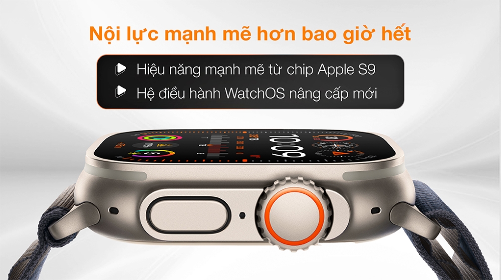 Apple Watch Ultra 2 – Hiệu năng mạnh mẽ với chip S9 SiP Apple Watch Ultra 2 – Hiệu năng mạnh mẽ với chip S9 SiP
