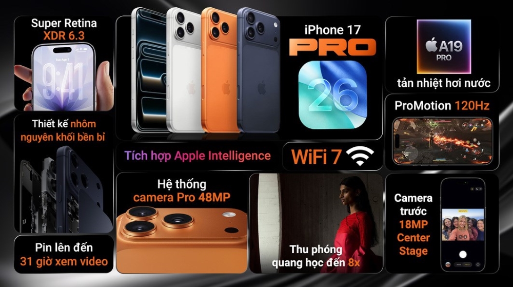 iPhone 17 Pro: Hiệu năng A19 Pro và camera 48MP thay đổi trải nghiệm ra sao?
