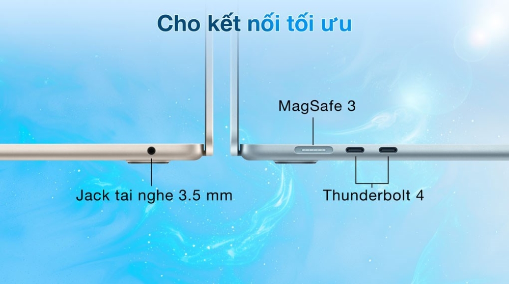 Cổng kết nối trên MacBook Air M4 – Đủ dùng cho người dùng phổ thông