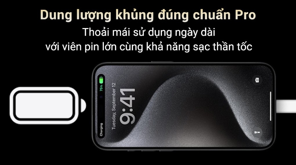 Pin iPhone 15 Pro – Đủ dùng trong một ngày