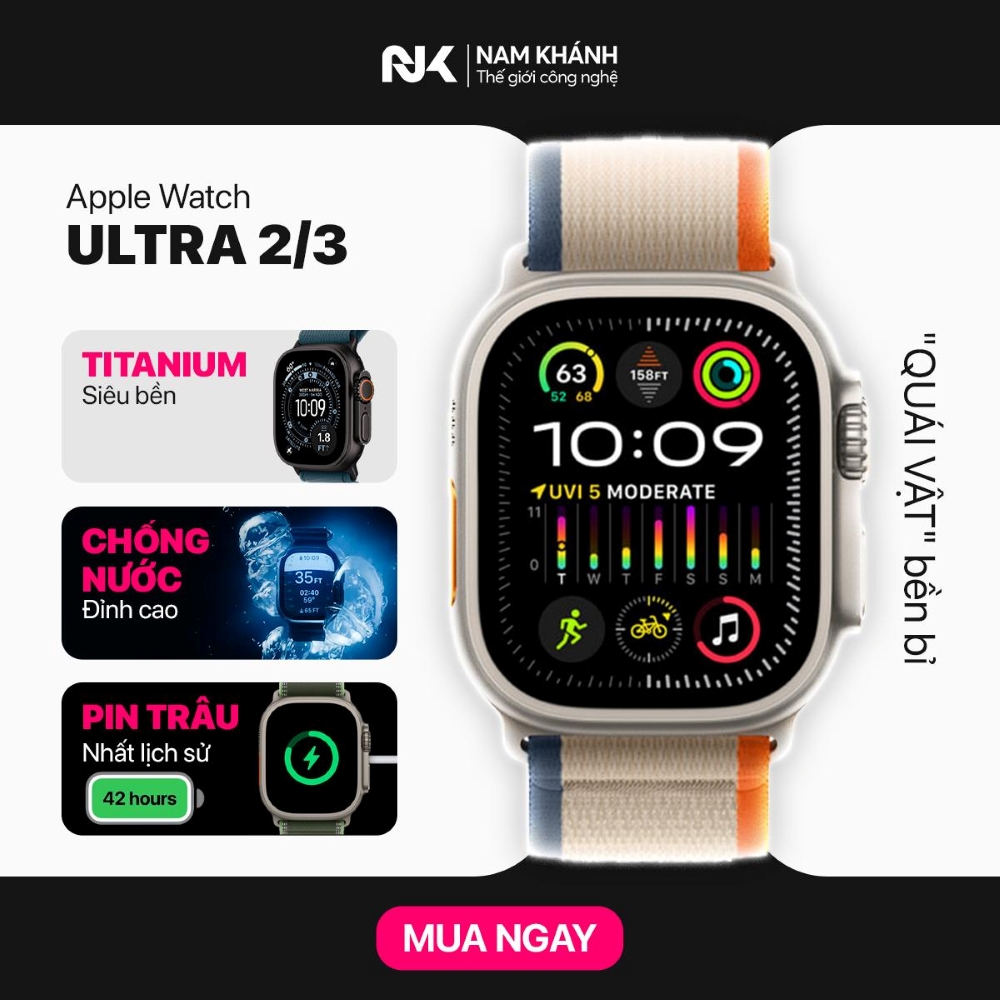 Apple Watch Ultra 2/3 – Lựa chọn hàng đầu cho các bộ môn thể thao cường độ cao