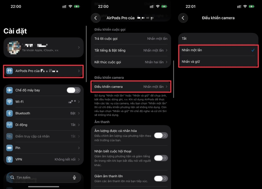 Cách thiết lập và sử dụng Camera Remote trên AirPods